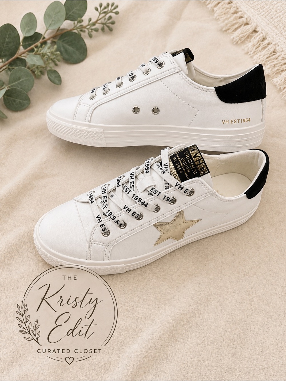 Vintage Havana White Metallic Star Sneakers Women’s 11 NWOT